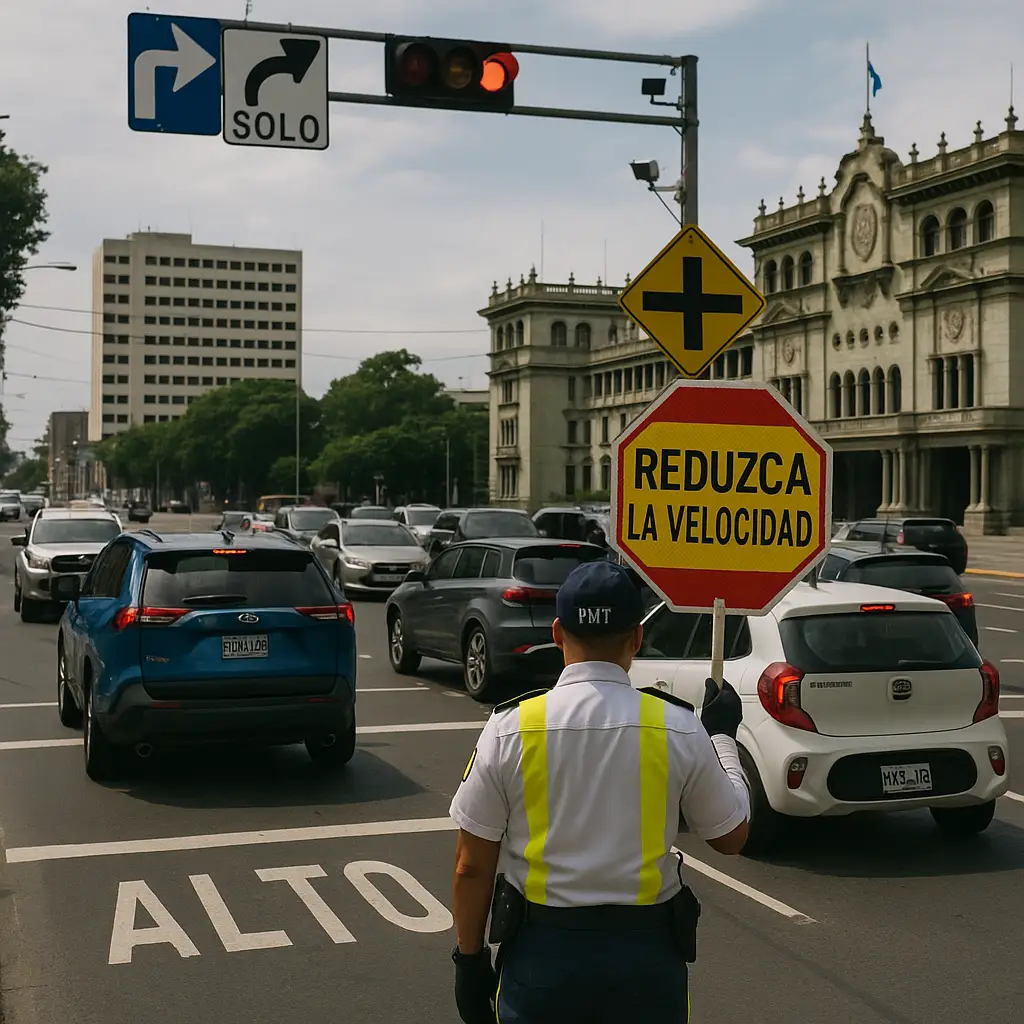 Campaña nacional de Guatemala para reducir accidentes de tránsito con autoridades y vehículos en carretera