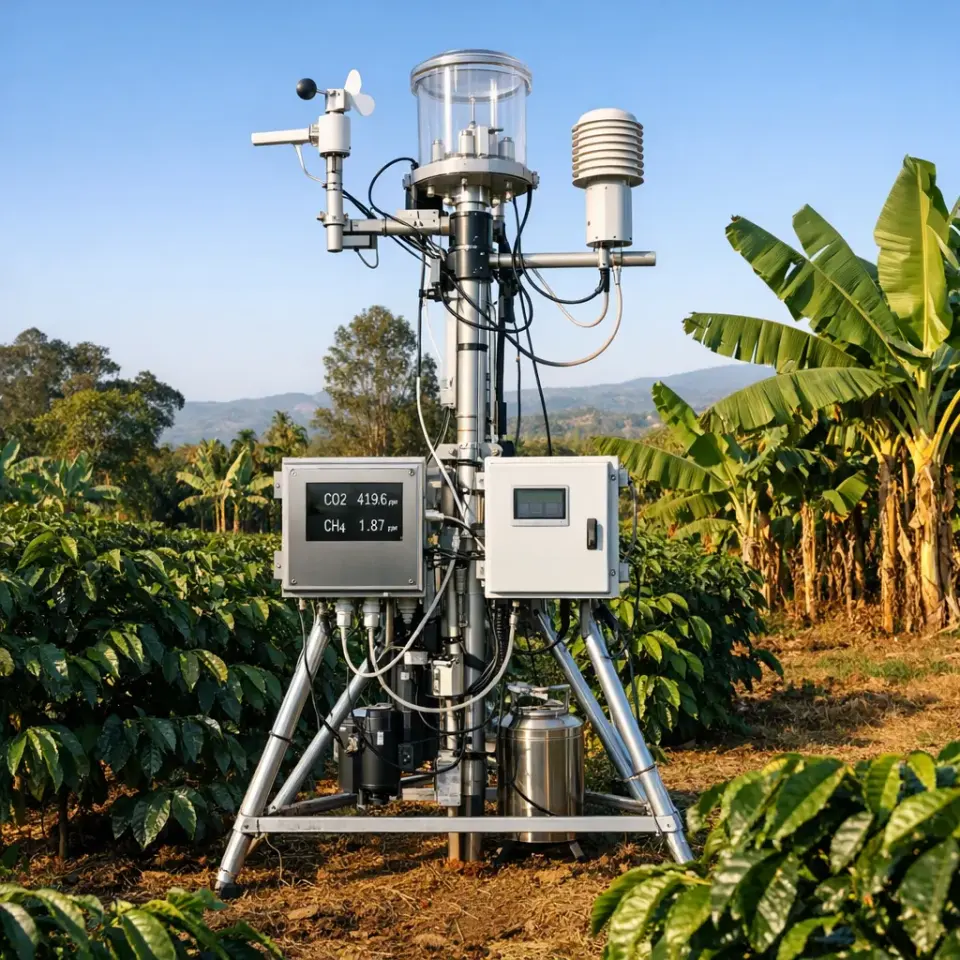 Equipo tecnológico para análisis de gases en sector agrícola en Costa Rica