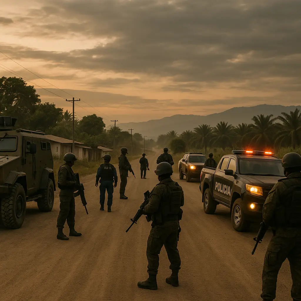 Fuerzas de seguridad de Honduras desplegadas en Bajo Aguán tras masacre