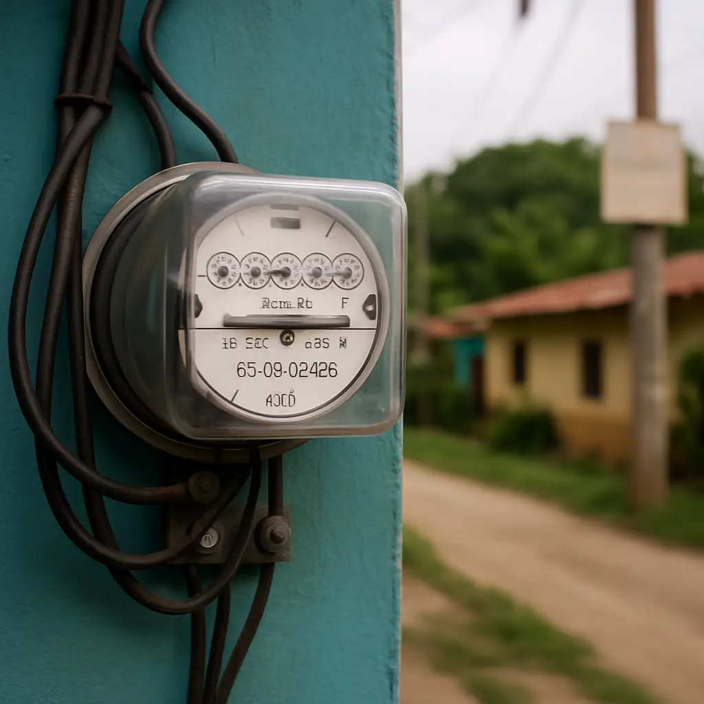Factura de energía eléctrica con calendario que muestra plazo de pago en Honduras