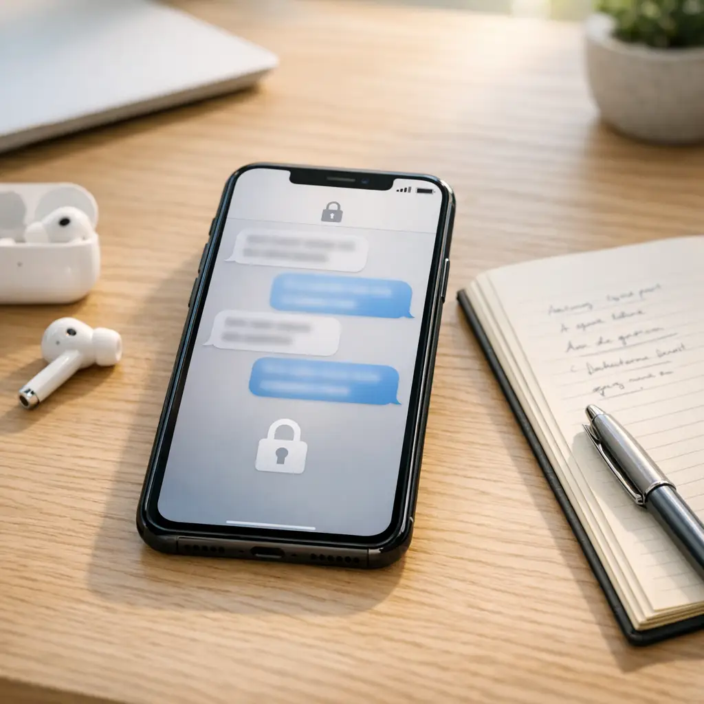 Interfaz de WhatsApp mostrando chats con función de modo incógnito activada