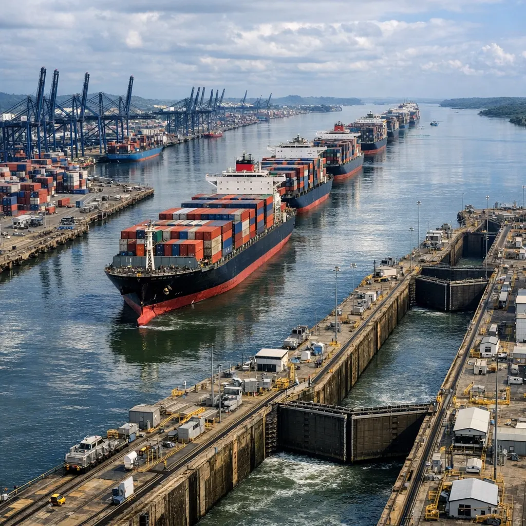 Tráfico de embarcaciones en el Canal de Panamá bajo contexto de tensiones geopolíticas